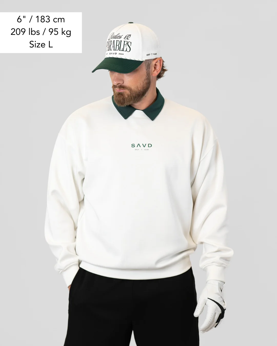 Birdies & Parables Golf Crewneck - OB White - Image 4