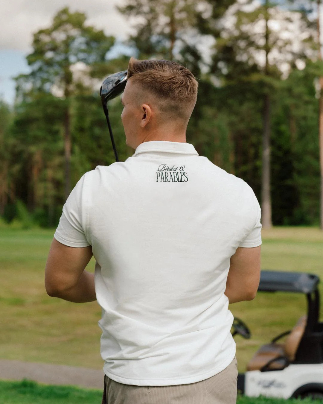 Birdies & Parables Golf Polo - OB White - Image 7