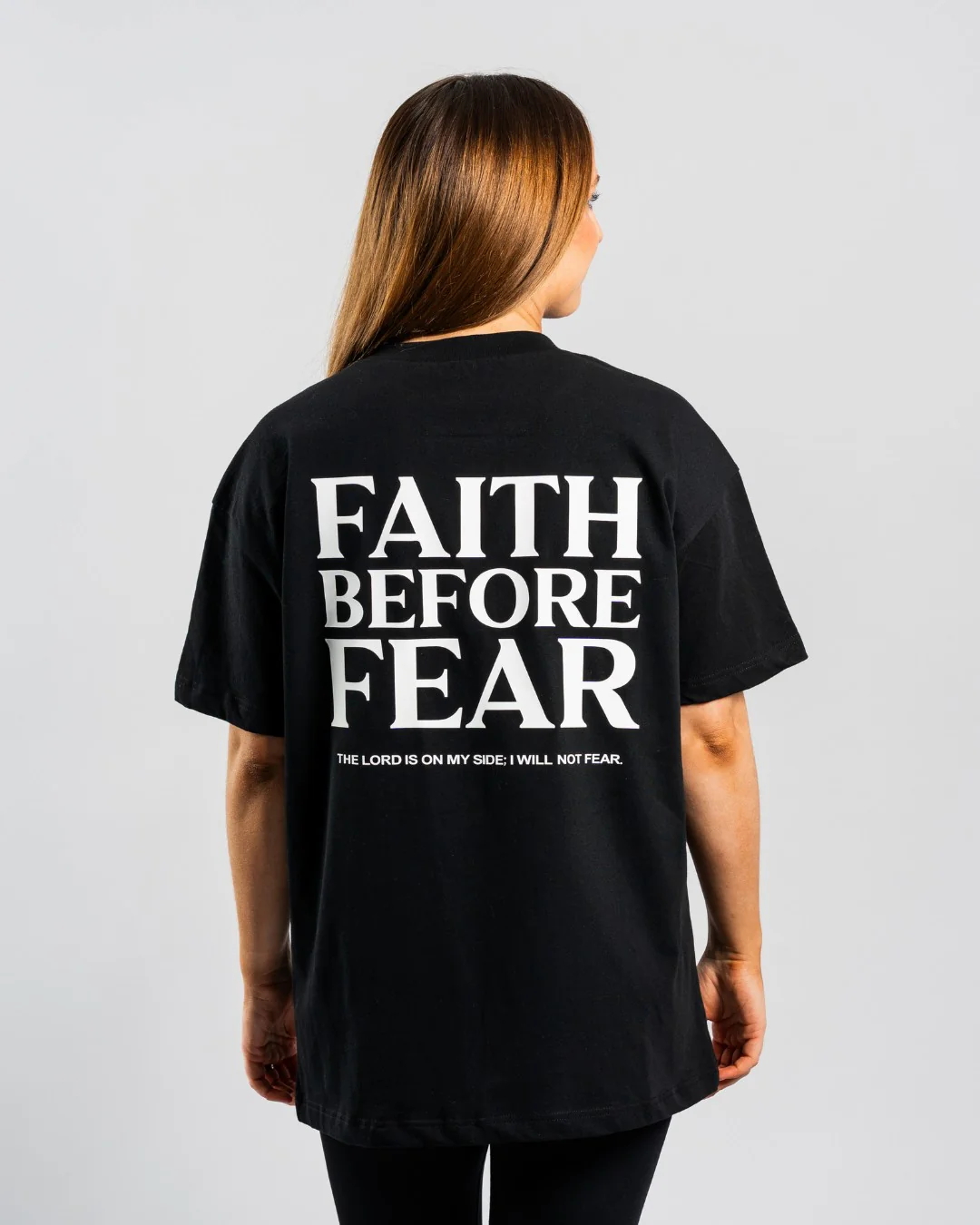 'Faith Before Fear' Women’s Oversized T-Shirt
