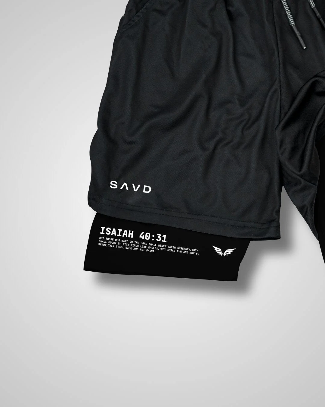 Isaiah 40:31 'Eagle Cross' Men's Performance shorts - Image 4
