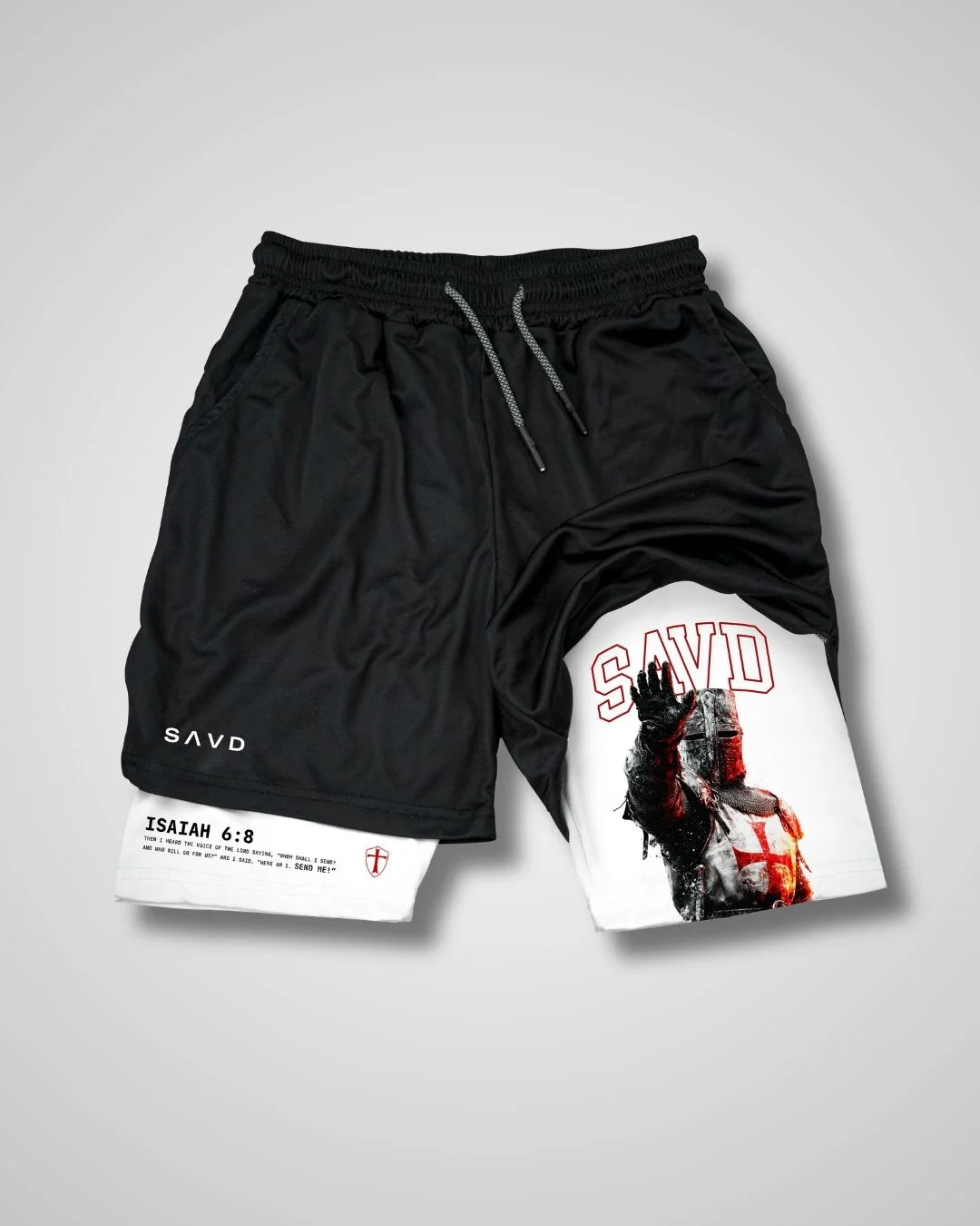 Isaiah 6:8 'Courage' Men’s Performance Shorts - Image 4