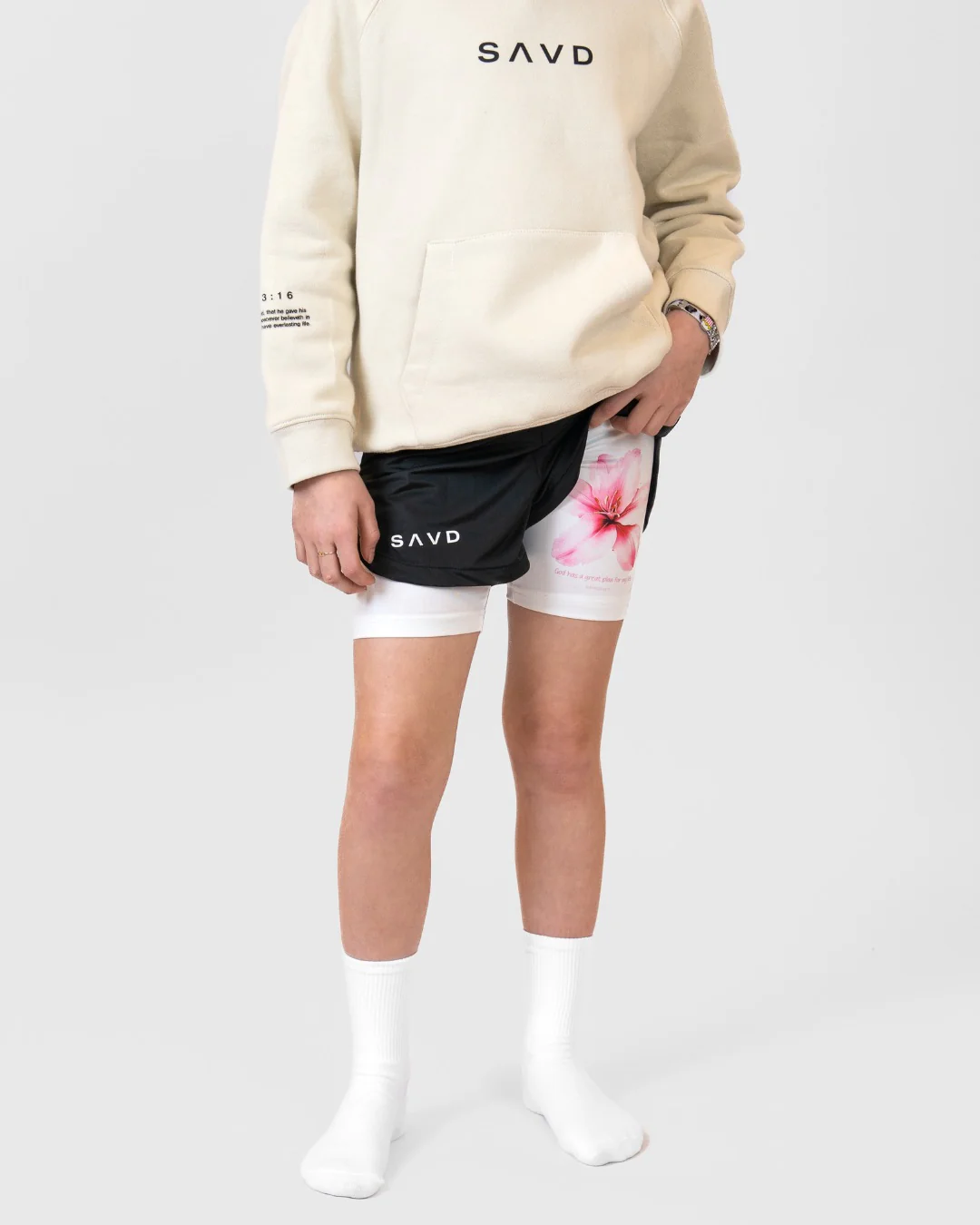 Jeremiah 29:11 'Flower of Hope' Girls Performance Shorts - Image 4