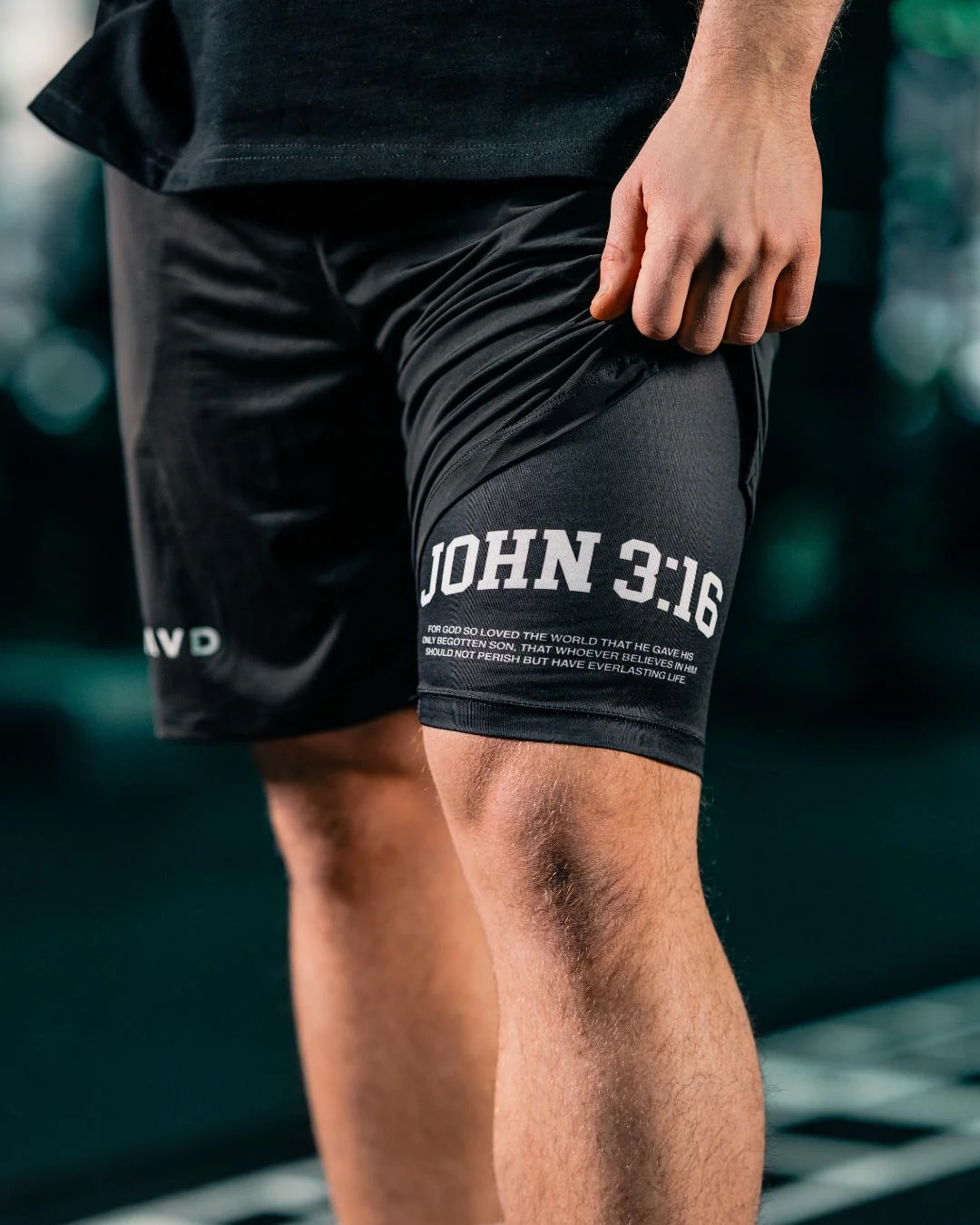 John 3:16 ’College Scripture’ Men’s Performance Shorts - Image 7