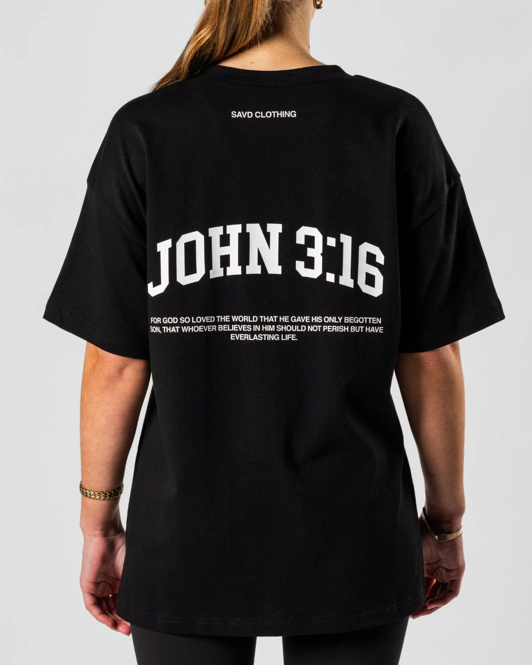 John 3:16 ’College Scripture’ Women’s Oversized T-Shirt - Image 7