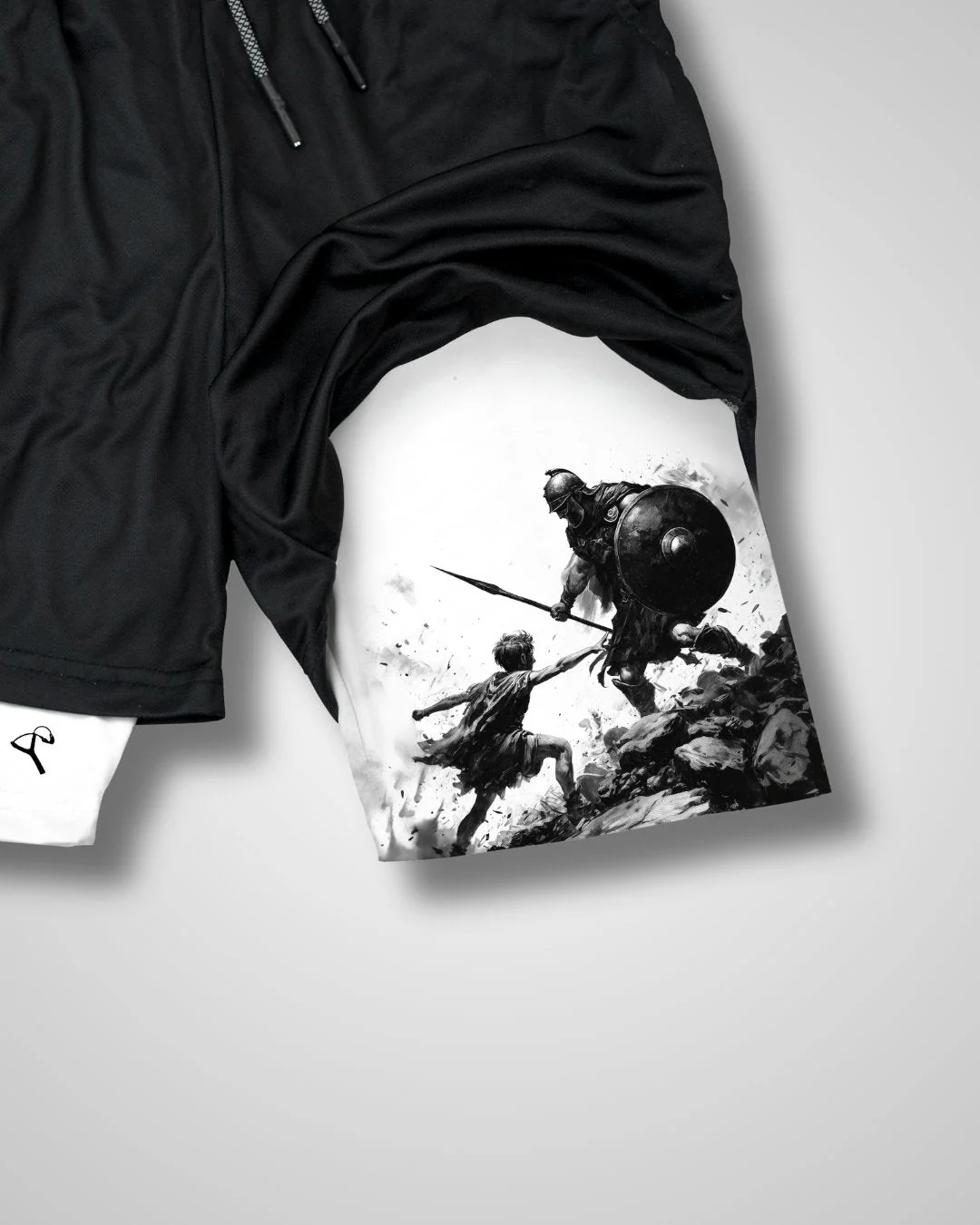 Joshua 1:9 'David' Youth Performance Shorts - Image 3