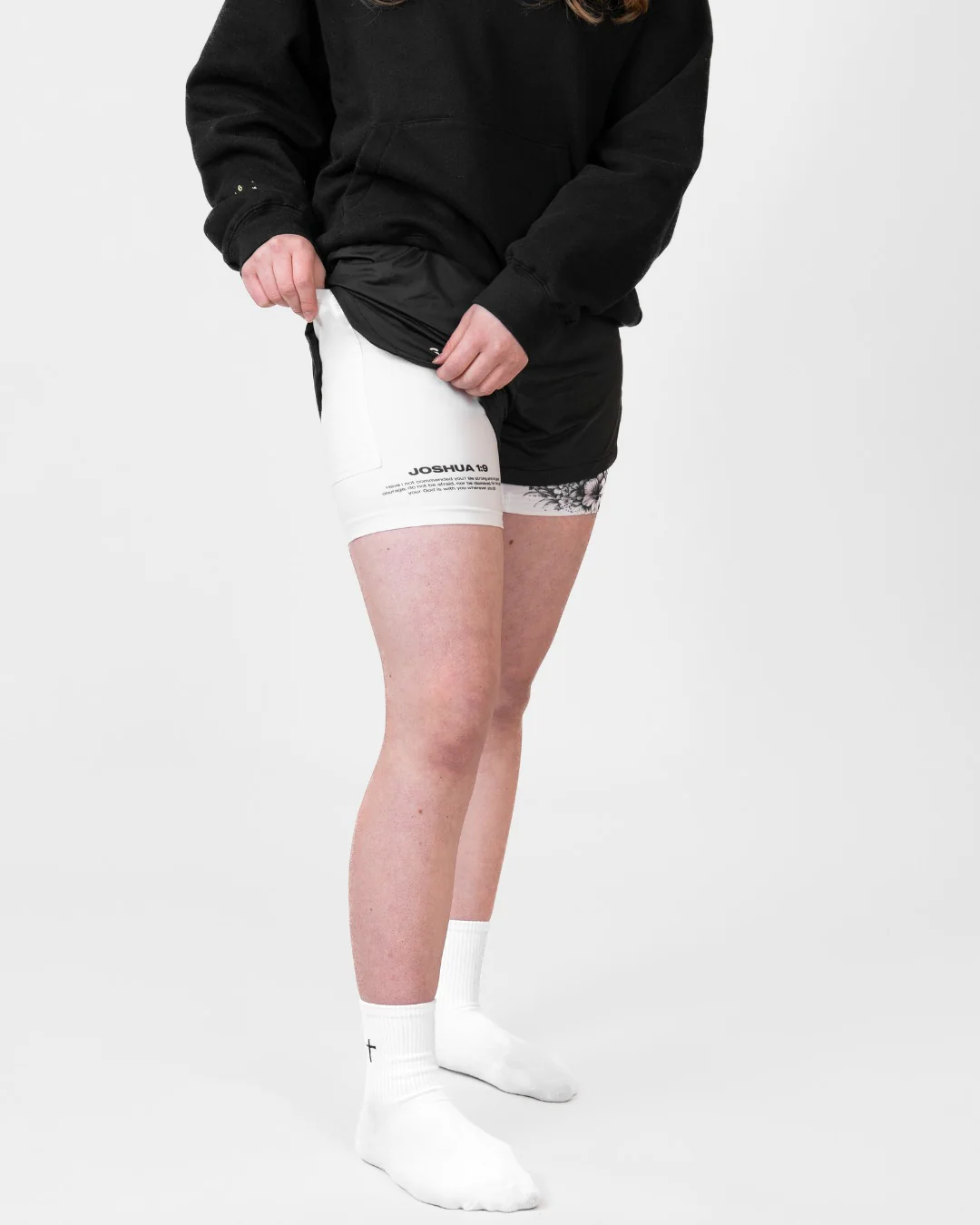 Joshua 1:9 'Courageous Roar' Girls Performance Shorts - Image 8