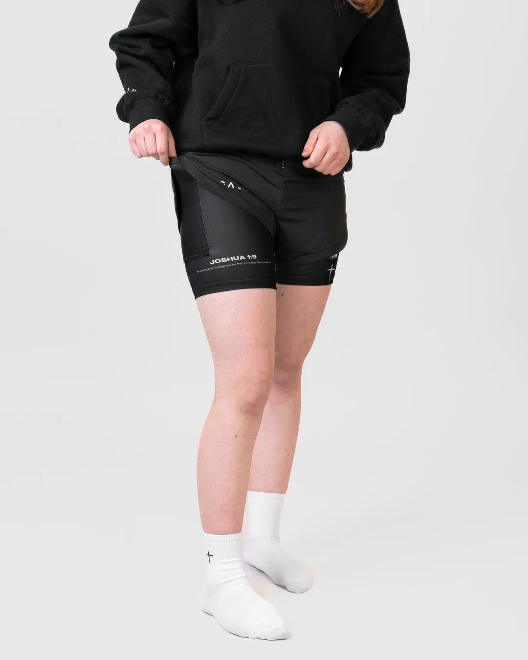 Joshua 1:9 'Protector's Heart' Girls Performance Shorts - Image 8