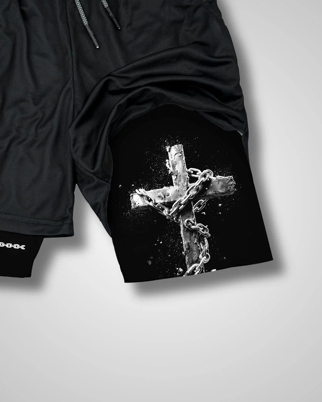 Philippians 4:13 'Chained Cross' Men's Performance Shorts - Image 3
