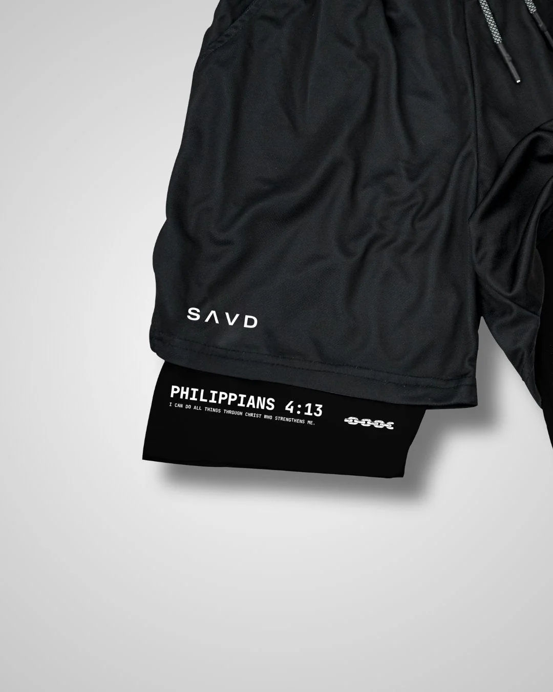 Philippians 4:13 'Chained Cross' Men's Performance Shorts - Image 4