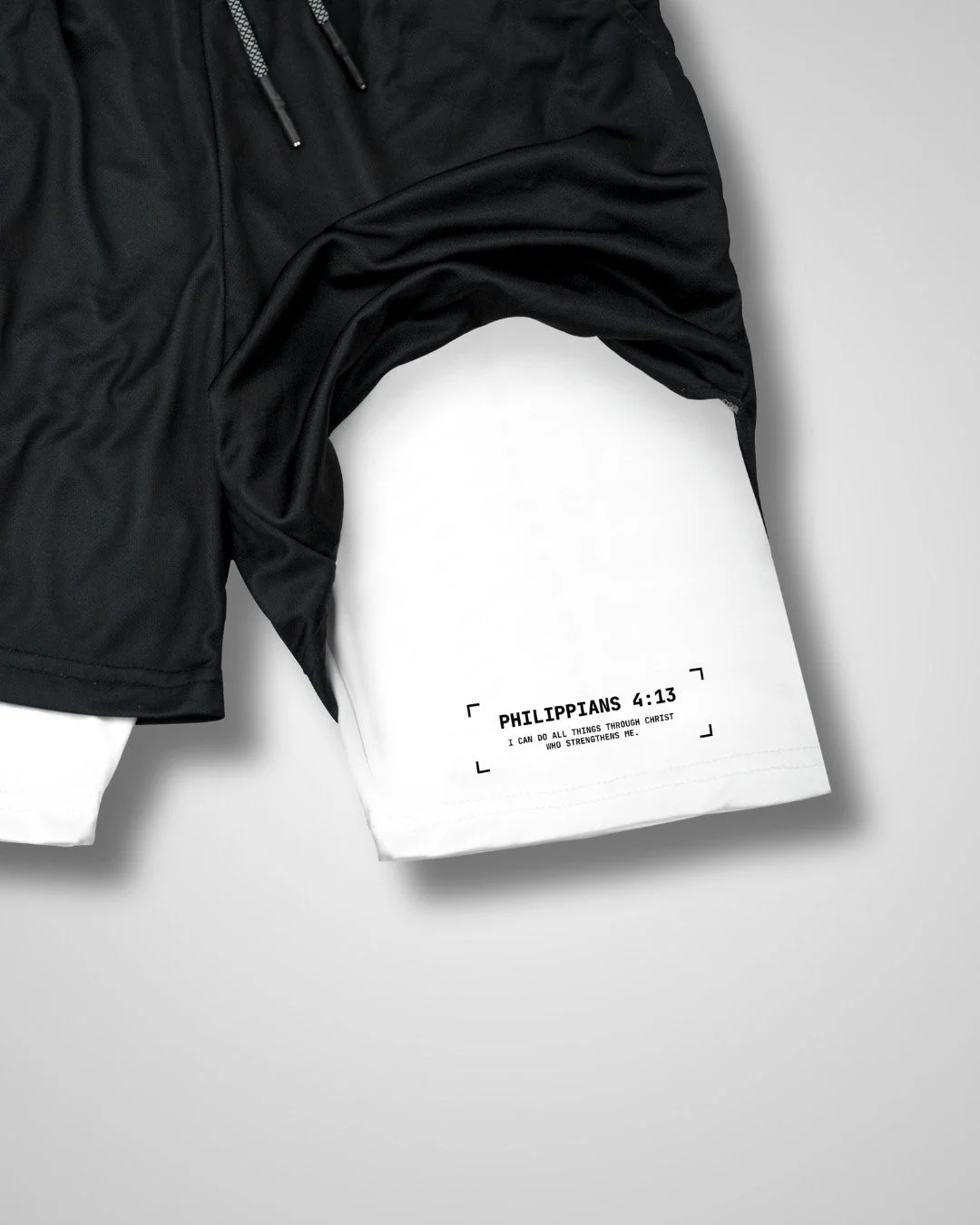 Philippians 4:13 'Core Verse' Men's Performance Shorts - Image 3