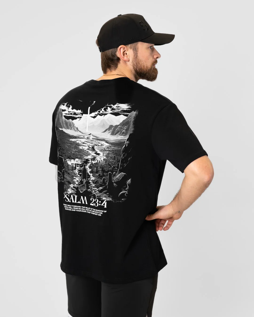 Psalm 23:4 Shadow of Death Oversized T-Shirt - Image 5