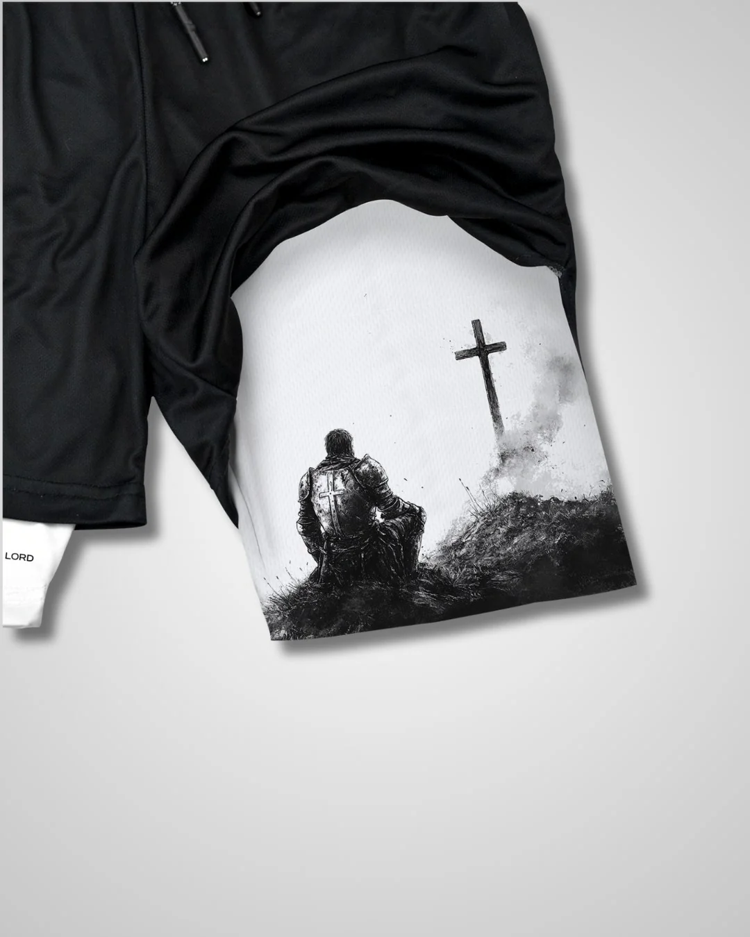 Psalms 27:1 Soldier’s Faith Performance Shorts - Image 3