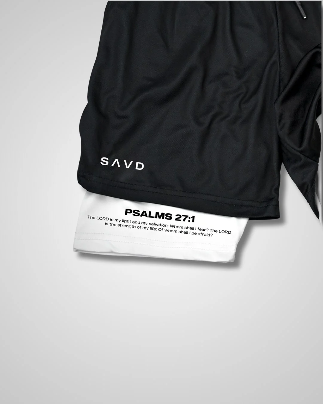 Psalms 27:1 Soldier’s Faith Performance Shorts - Image 4