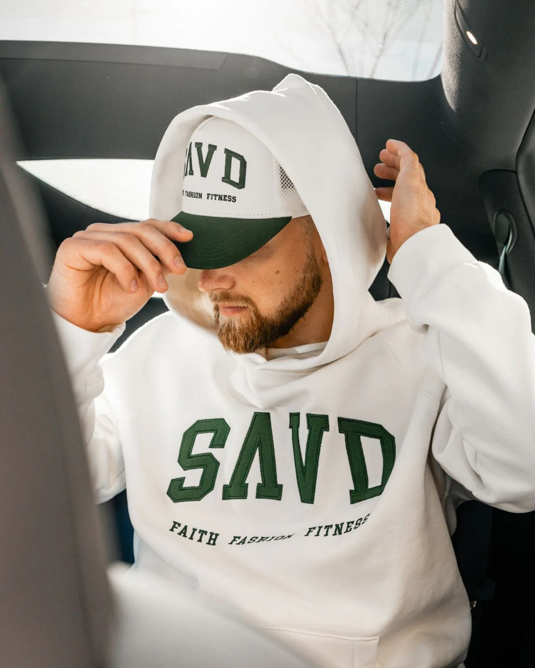 SAVD College Snapback White - Image 5